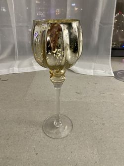 Silver candle holder