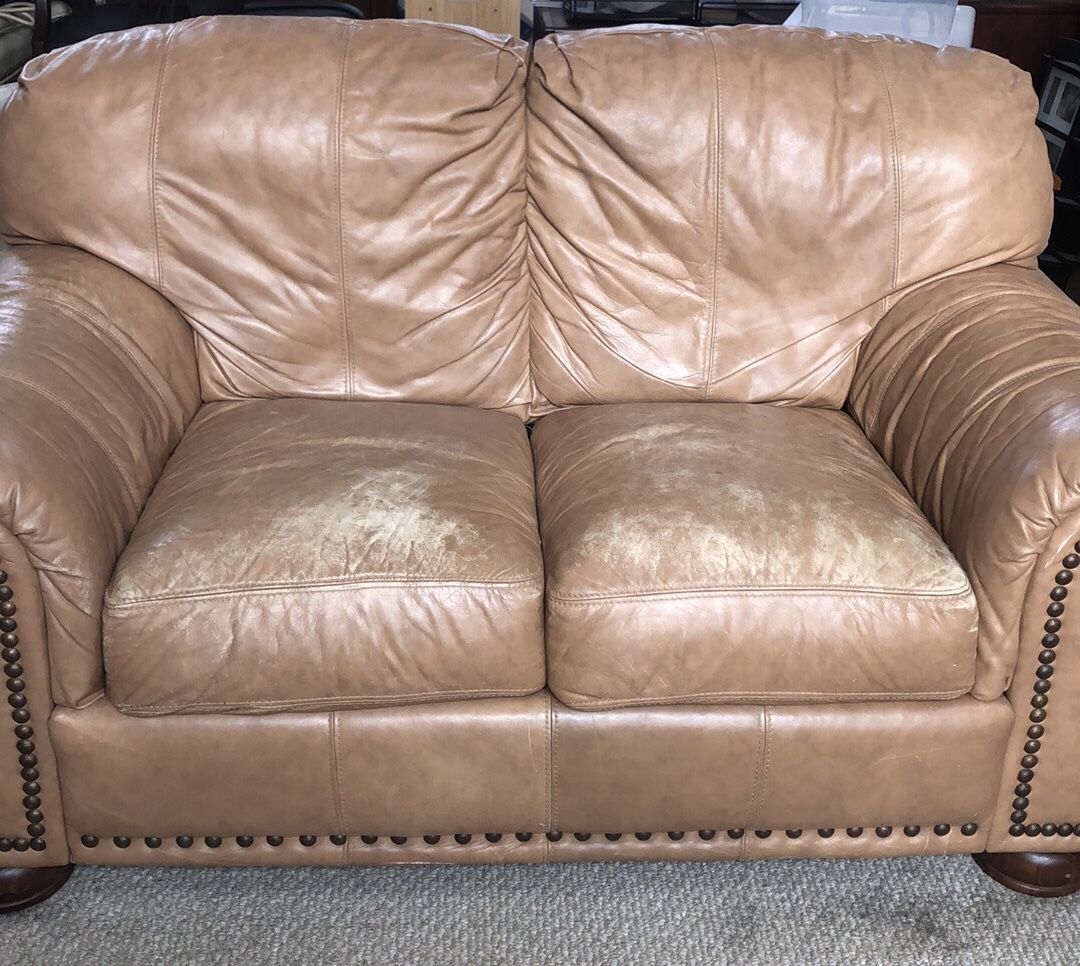 FREE Leather Loveseat 36”H x 67”L x 24”D