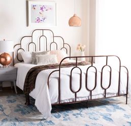 Queen bed frame and mattress
