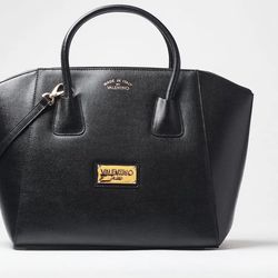 VALENTINO BY MARIO VALENTINO NEW GiGi saffiano leather satchel BLACK  $1195