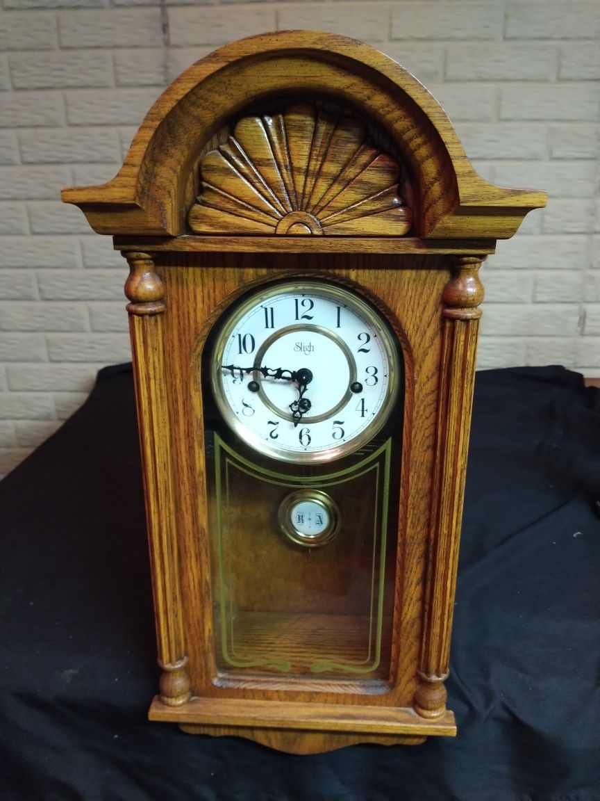 Vintage Solid Oak Sligh Wall Clock
