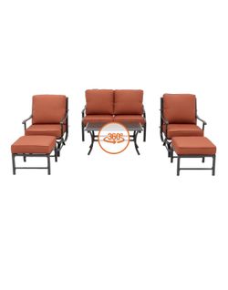 Hampton Bay Redwood Valley 6 Piece Patio Deep Seating Set with Cushions Included Choose Your Own Color for Sale in Garden Grove CA OfferUp