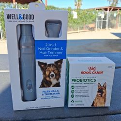 Dog Hair Clippers Plus ELECTRIC Nail File 2 In 1, And Probiotics 