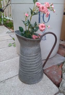 Galvanized Water Pitcher