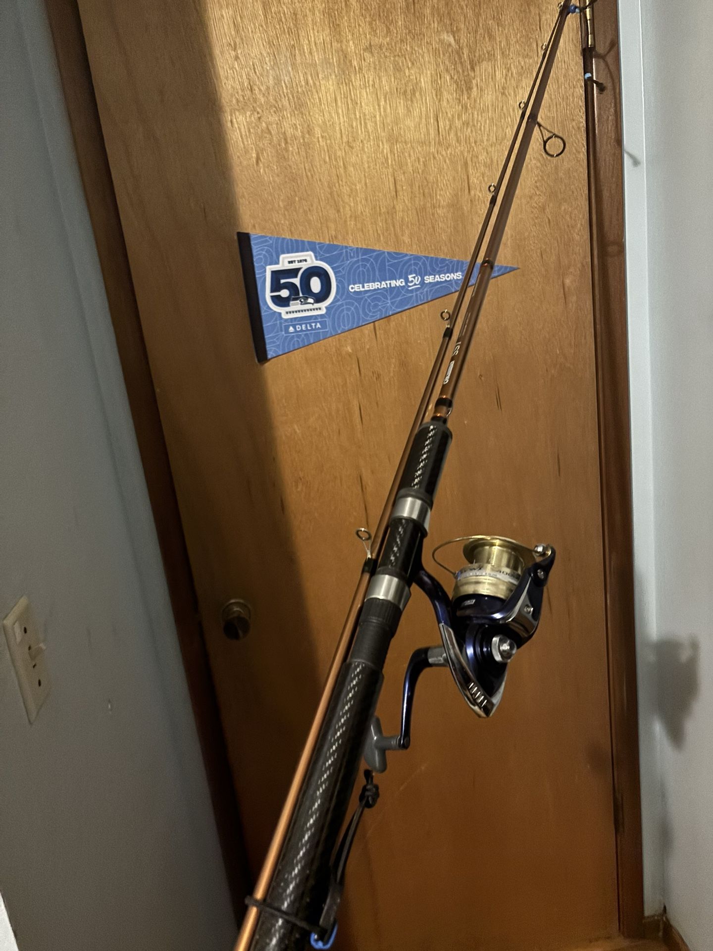 Orange Okuma SST 9’6 rod