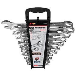 22-Piece Chrome Vanadium SAE & Metric Combination Wrench Set