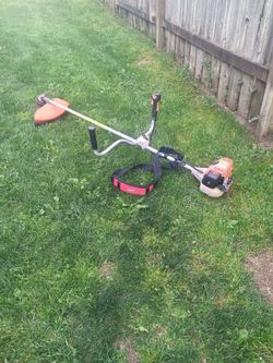 stihl straight shaft bicycle Handel weed eater model FS-90 with shoulder strap runs great little used