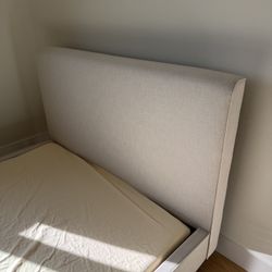 Queen size fabric bed - never used