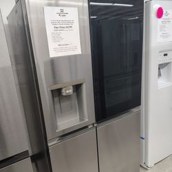 $1299 (MSRP$2599, Save $1300) LG Side-by-Side Refrigerator With Quick View Window 