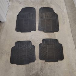 4-Piece Universal Black Rubber Car Floor Mats