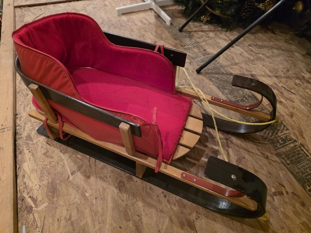 Retro Wooden Toddler Sled