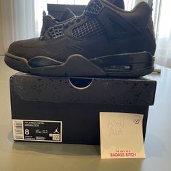 Air Jordan 4 Black Cat 2025 Sz 8 DS