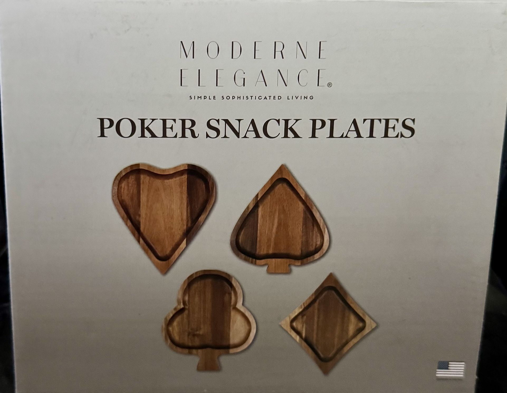 Poker Snack Plate Set