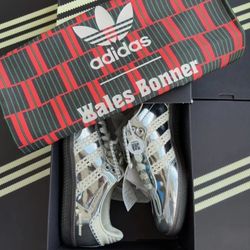 Size 11 - adidas Samba x Wales Bonner Low Silver Metallic