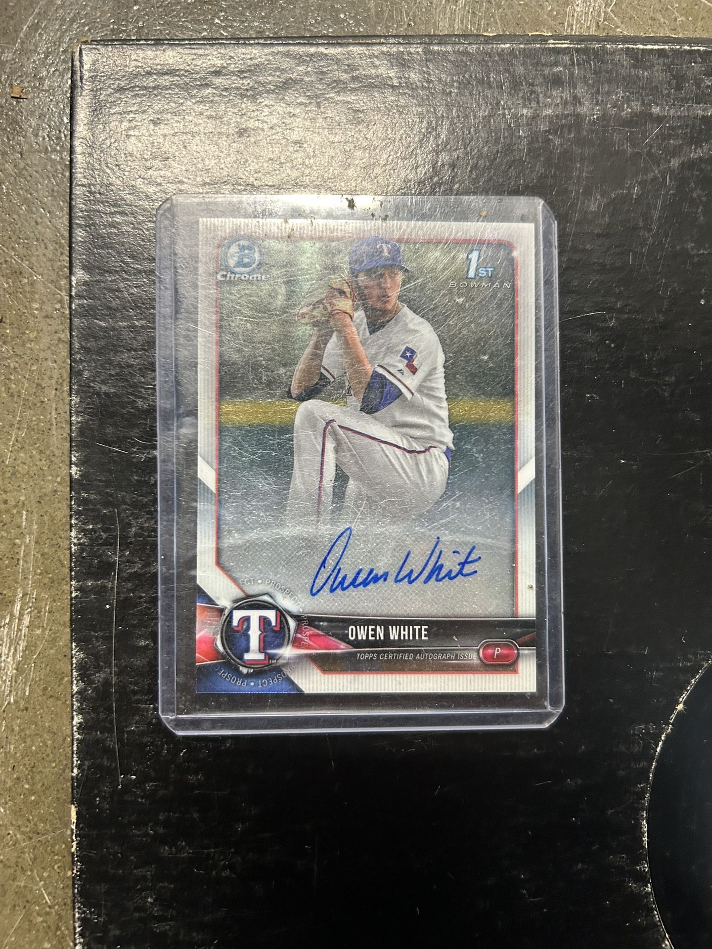 2018 Bowman Chrome 1st Owen White Base Auto Rangers MVP ROOKIE RC Autograph C3