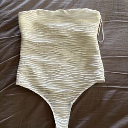 Princess Polly White One Shoulder Bodysuit Size 2
