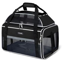 Lekereise Top-Expandable Pet Carrier - TSA Airline Approved Soft Sided Underseat Up to 12lbs Travel Carriers for Small Cats and Dogs with Locking Safe
