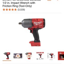 MILWAUKEE HIGH TORQUE WRENCH IMPACT WITH FRICTION RING BRAND NEW 