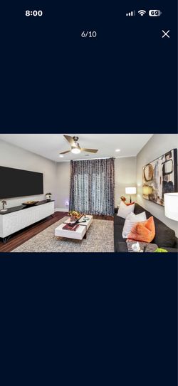 Tv and sideboard