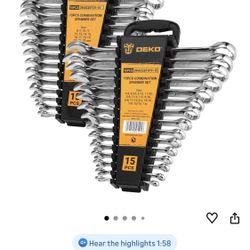 Combination Wrench Set, SAE&Metric, 30-piece, 1/4'' to 1'' & 8-22mm, 12-Point, Chrome Vanadium Steel, with Plastic Tray