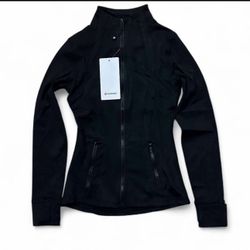 Lululemonw Define Jacket Nulu Black Full Zip Thumb Holes Women's Activewear
