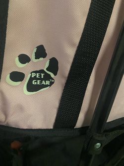 Pink pet stroller