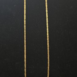 18k 18 Inch Gold Byzentine Chain