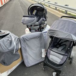 Chicco Bravo Premier LE Complete Baby Set Inc. Car Seat Stroller and Pack Nnplay