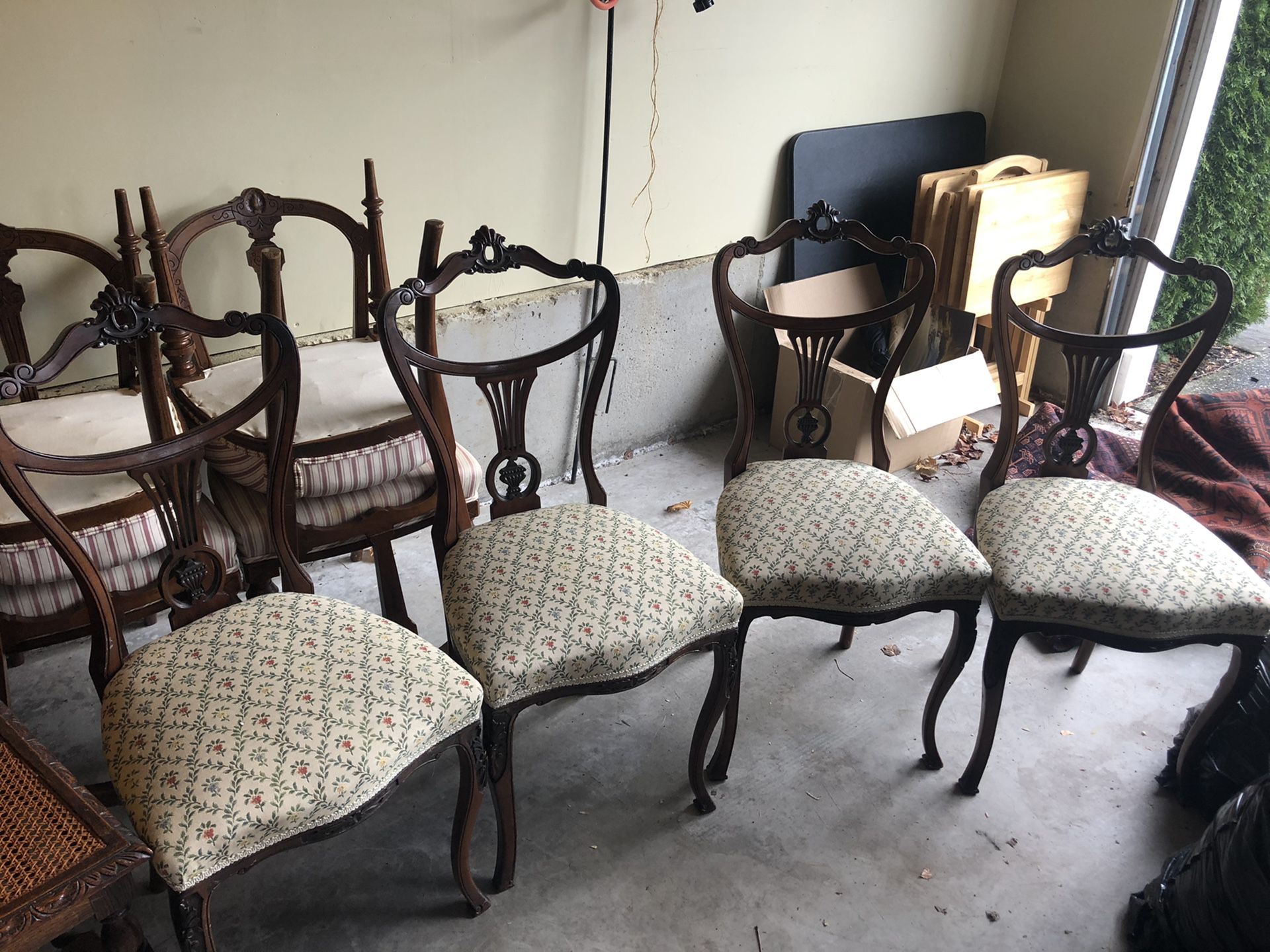 European Antique Mahogany dining chairs