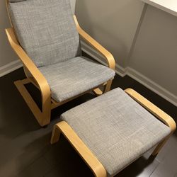Ikea Poäng Chair & Ottoman Armchair