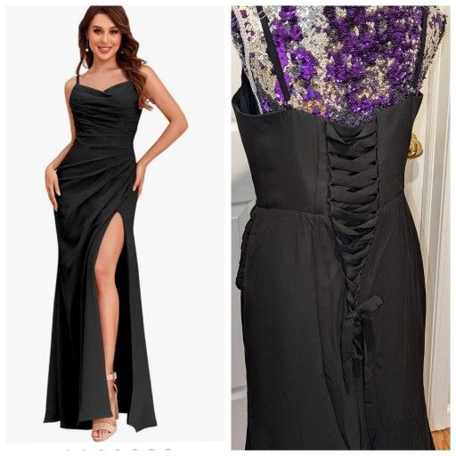 Black Size 12 Evening Gown
