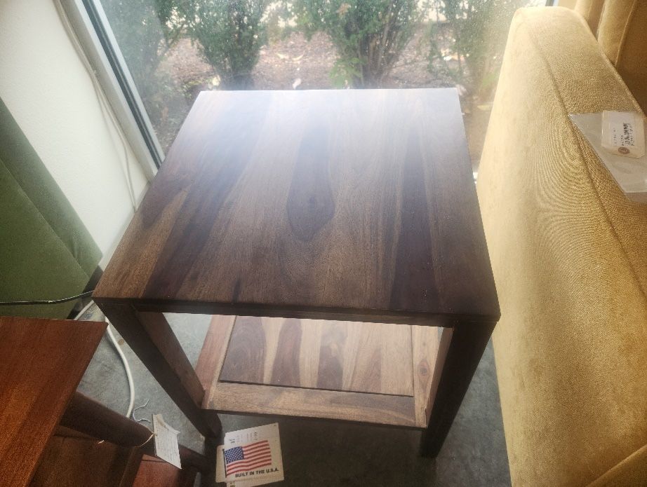 MODERN SOLID WOOD RECTANGLE COFFEE TABLE OBSIDIAN