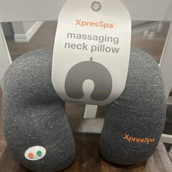 XpressSpa Massaging Neck Pillow & Travel Roll