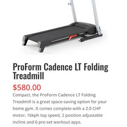 ProForm Cadence LT Folding Treadmill