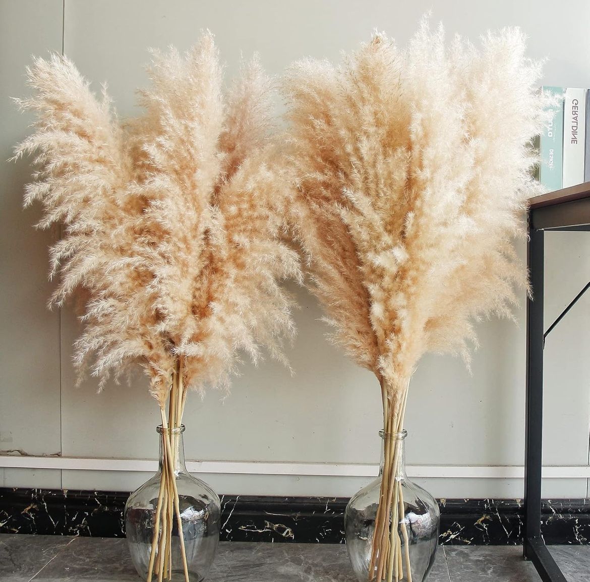 40" inch 10 Stems Natural Pampas Grass Decor