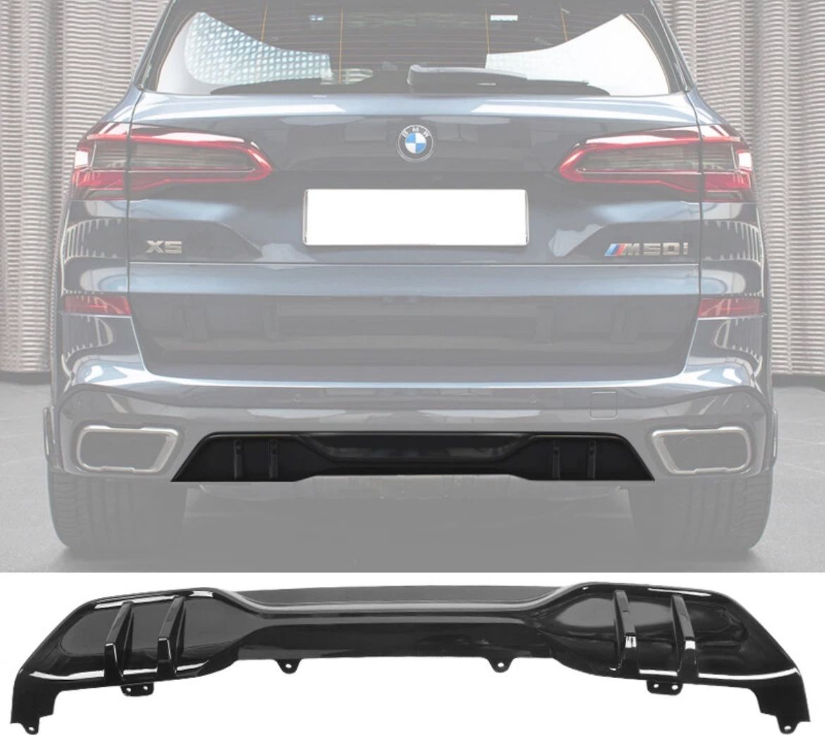 19-25 BMW X5 M Sport Rear Bumper Diffuser Gloss Black