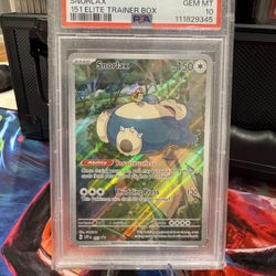 Pokemon PSA 10 Snorlax #051 151 Elite Trainer Box Promo