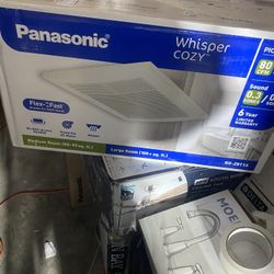 Whisper Cozy DC 80/110 CFM Pick-A-Flow Ceiling Bathroom Exhaust Fan/Heater with Flex-Z-Fast Easy Install Bracket