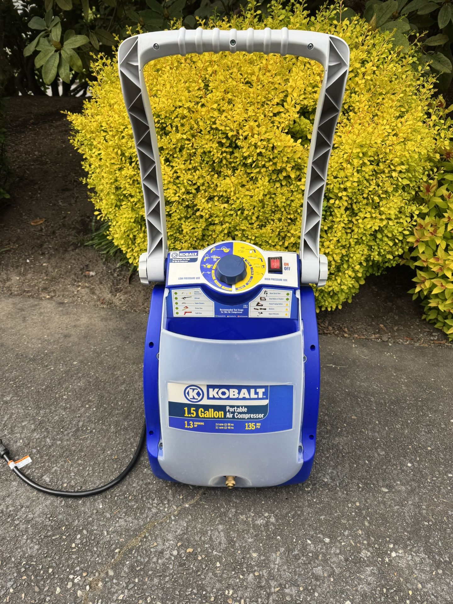 Kobalt 1.5 gallon Portable air Compressor