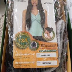 HD transparent lace wig - Natural