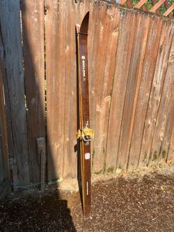 Vintage Skilom Jr. Wooden Norway Cross Country Skis