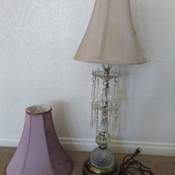 Antique Crystal Lamp Works Perfect 