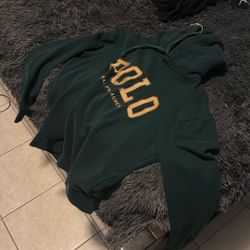 Polo Fleece Hoodie Green