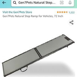 $50 Gen7Pets Natural Step Ramp for Vehicles, 72 Inch Grey

