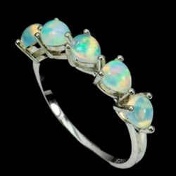 Natural Opal Band Sz 6.5