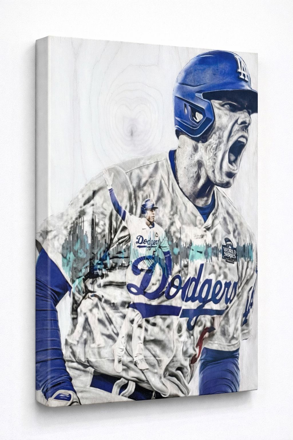 LA Dodgers - Freddy Freddie Freeman Framed Canvas Wall Art - Ready To hang. CHECK OUT MY OTHER ITEMS $35
