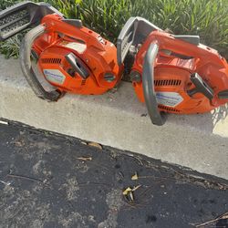 2 Husqvarna T435 X-TORQ Chainsaws