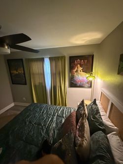 Queen Bed Frame with Headboard, Mattress, and Box Spring