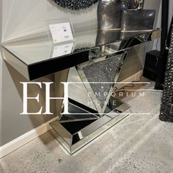 Mirror Crystal Console Table 47”W