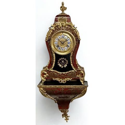 Circa 1890 Antique Japy Frères French 8 Day Boulle Mantel Clock